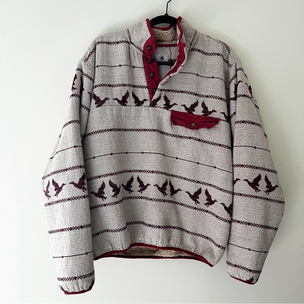 southern proper | duck call Sherpa lined pullover medium